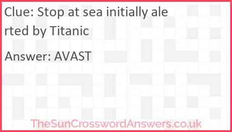 stop at sea crossword clue.